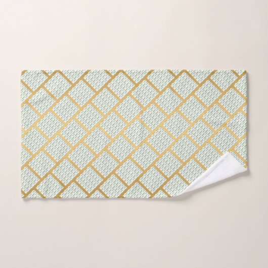 SAGE EUCALYPTUS PATROON BATHROOM TOWEL SET BAD HANDDOEK (Handdoek)