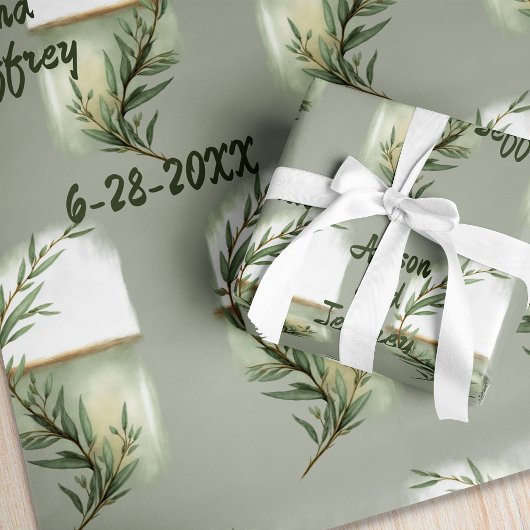 Sage Eucalyptus Sprig Persoonlijk Cadeaupapier