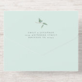 Sage Eucalyptus We Do Wedding Foil All In One Uitnodiging (Achterzijde)
