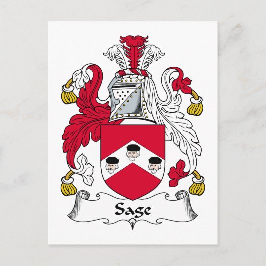 Sage Family Crest Briefkaart (Voorkant)