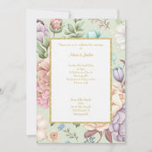 SAGE FLORAL ELEGANT MARIAGE INVITATIONS (Devant)