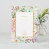 SAGE FLORAL ELEGANT MARIAGE INVITATIONS (Debout devant)