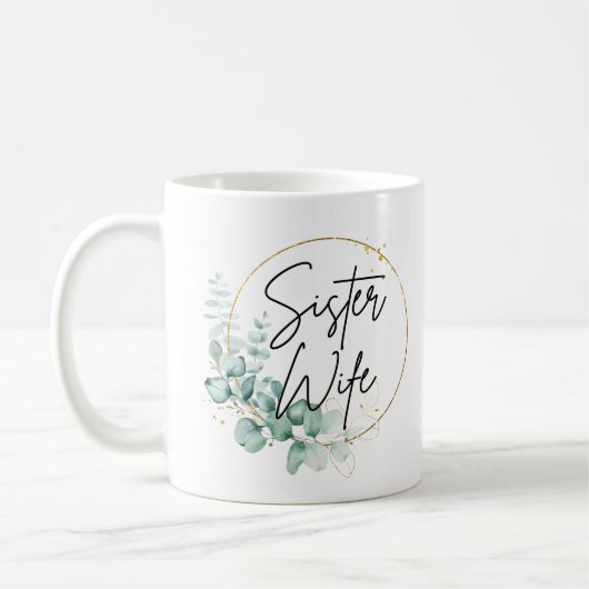 Sage Floral Soeur Femme Café Mug (Gauche)