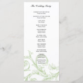 Sage Floral Wedding Programme (Dos)