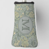 Sage Floral William Morris Custom Initiaal Dames Golfheadcover (Draai 90)