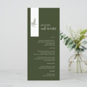 SAGE fluistert Soiree Menu (Staand voorkant)