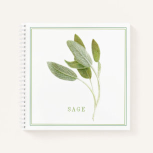 SAGE FRAIS 8,5x8,5 Carnet spiral