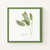 SAGE FRAIS 8,5x8,5 Carnet spiral - Vert (Dos)