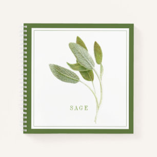 SAGE FRAIS 8,5x8,5 Carnet spiral - Vert