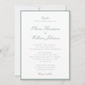 Sage Framed Wedding Invitation (Devant)
