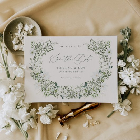 Sage Garden Enregistrer La Date Mariage Faire-part