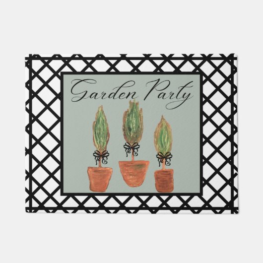 Sage Garden Topiary Rug Mat Doormat (Voorkant)