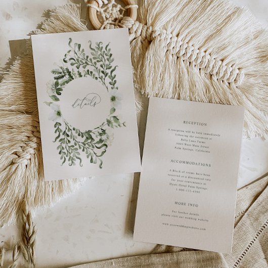 Sage Garden Wedding Info Détails Carte de boîtier