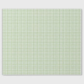 Sage Gingham Baby Shower Cadeaupapier (Vlak)
