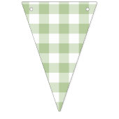 Sage Gingham Country Wedding Vlaggetjes (Tweede vlag)
