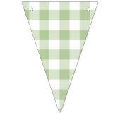 Sage Gingham Country Wedding Vlaggetjes (Eerste vlag)