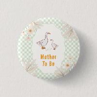 Sage Gingham Madeliefje Gans Wordt Moeder Baby Bor