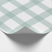 Sage Gingham Wrapping Paper Cadeaupapier (Hoek)
