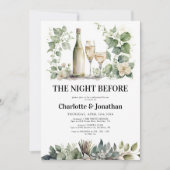 Sage & Gold Elegant Greenery Rehearsal Dinner Kaart (Voorkant)