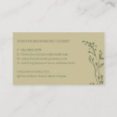 Sage Gold Hand Holding ventilator Visitekaartje (Achterkant)