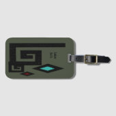 Sage Gr. Geometrisch Bagagelabel met Southwestern- (Voorkant (horizontaal))