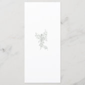 Sage Gray Toile de Jouy Wedding Menu Card (Dos)