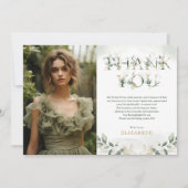 Sage Green 16e anniversaire Carte de remerciements (Devant)