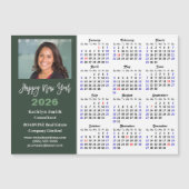 Sage Green 2026 Kalender Modern Corporate Magnetis (Voorkant)