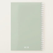 Sage Green 2026 Planner | Custom Title & Initials (Achterkant)