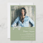 Sage Green 30e anniversaire Invitation photo (Devant)