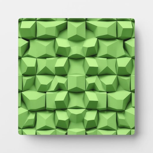 Sage Green 3D Geometric Cube Pattern Fotoplaat (Voorkant)