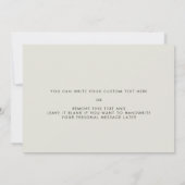 Sage green À ma carte de jour de mariage de la fem (Dos)