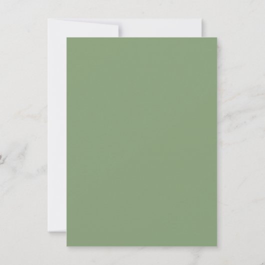 Sage Green Abstract Flat Dank u kaart (Achterkant)