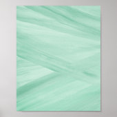 Sage Green Abstrait Lines Brushstroke Art Poster (Devant)