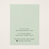 Sage green add logo necklace earring display card (Dos)