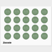 Sage Green Adresse de retour Sticker (Feuille)