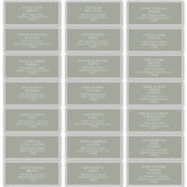 Sage Green Adresse Invité Sticker (Devant)