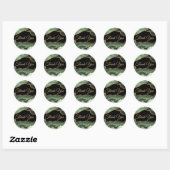 Sage Green Agaat Dank je wel Ronde Sticker (Vel)