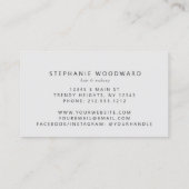 Sage Green Agate Silver Glitter Luxury Stylist Visitekaartje (Achterkant)