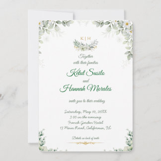 sage green and navy blue wedding invitations bedankkaart