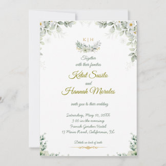 sage green and navy blue wedding invitations bedankkaart