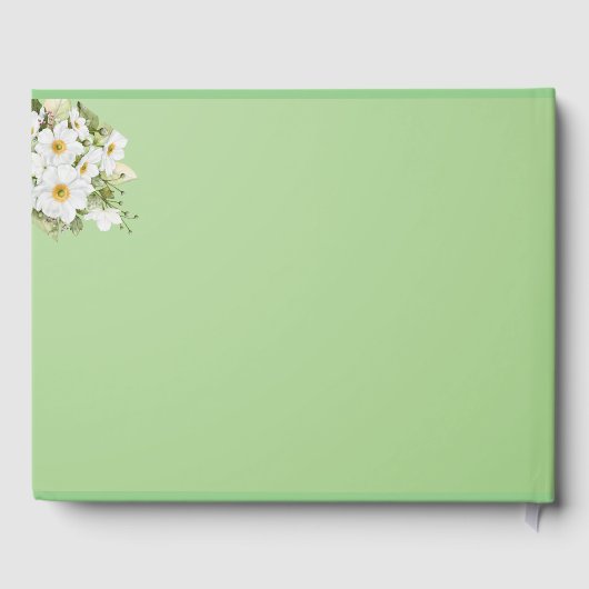 Sage Green Anemone Love : Livre d'invité Mariage (Verso)