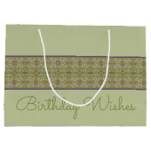 Sage Green Anniversaire Fourre-tout Sac cadeau (Dos)