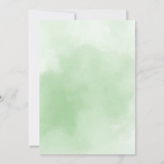 Sage Green Aqeeqah Muslim Baby Faire-part (Dos)