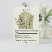 Sage Green Arch RSVP Card (Debout devant)