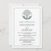 Sage Green Aspen Tree Wedding Kaart (Voorkant)