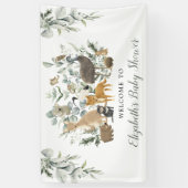 Sage Green Australian Animals Neutral Baby Welcome Spandoek (Verticaal)