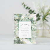 Sage Green Aventurine Crystal Bewaar de datum Briefkaart (Staand voorkant)