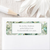 Sage Green Aventurine Retour Adreslabels Etiket (Insitu)