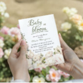 Sage Green Baby in Bloom Peony Garden Kaart